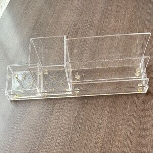 Erin Condren Clear Tray with Gold Pattern